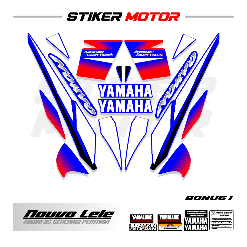 Jual Ns Striping Stiker Sticker Lis Yamaha Nouvo Lele Nuvo Nuovo Sporty Keluaran Pertama