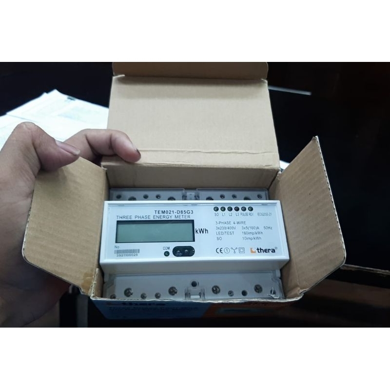 Jual Kwh Meter Meteran Listrik Merk Thera Phase Digital Din Rail Shopee Indonesia