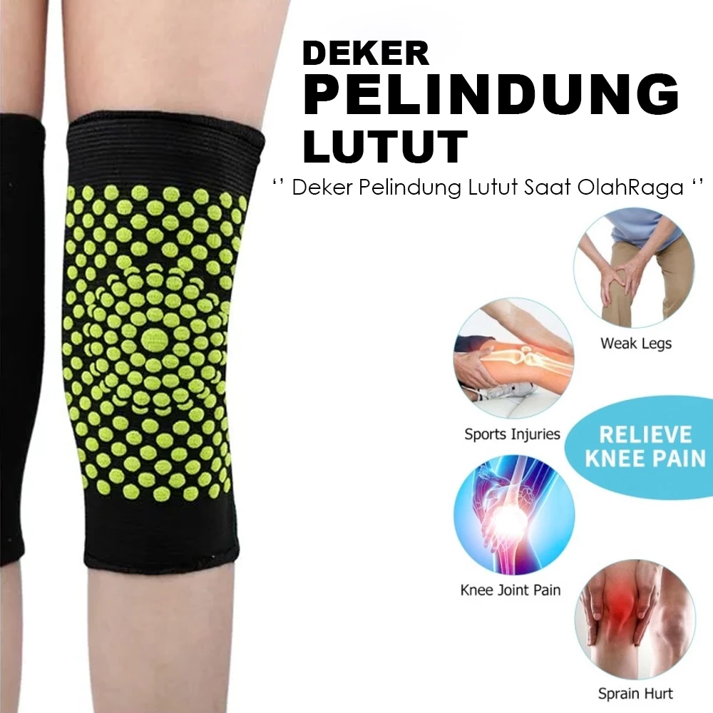Deker Lutut Elastis Tourmaline Untuk Fitness Olahraga | AutoStock