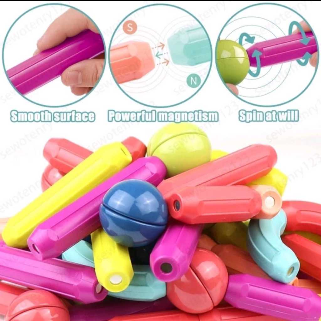 Jual Cleair O2 - Mainan Edukasi Anak Magnetic Stick & Ball Montessori ...