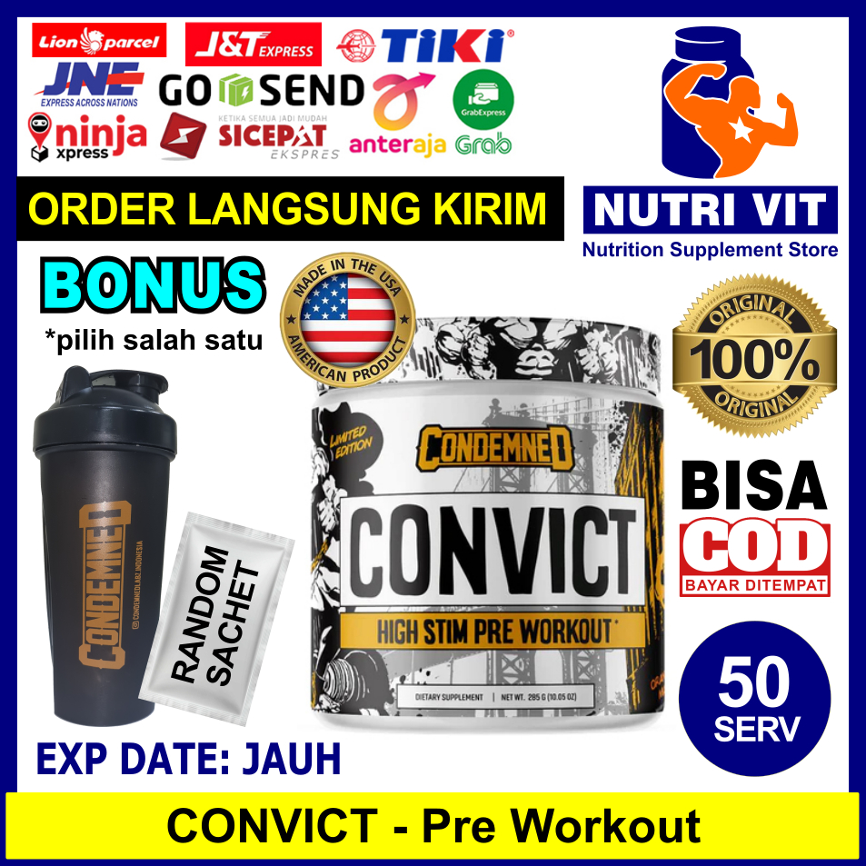 Jual Condemned Labz USA CONVICT 50 Serving High Stim Pre Workout