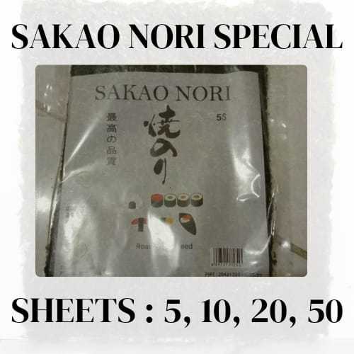 Jual Sushi Nori Sakao Nori Lembar Sheets Roasted Seaweed Rumput