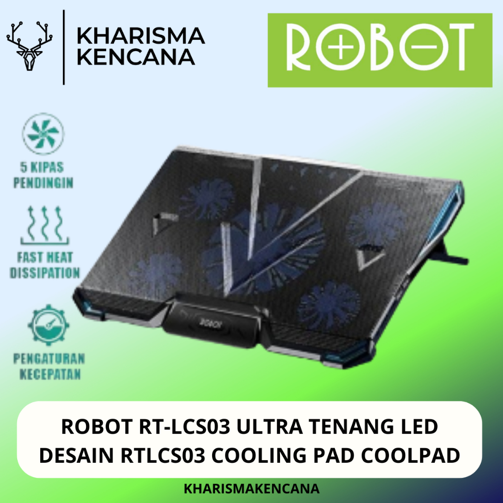 Jual ROBOT RT-LCS03 ULTRA TENANG LED DESAIN RTLCS03 COOLING PAD COOLPAD ...