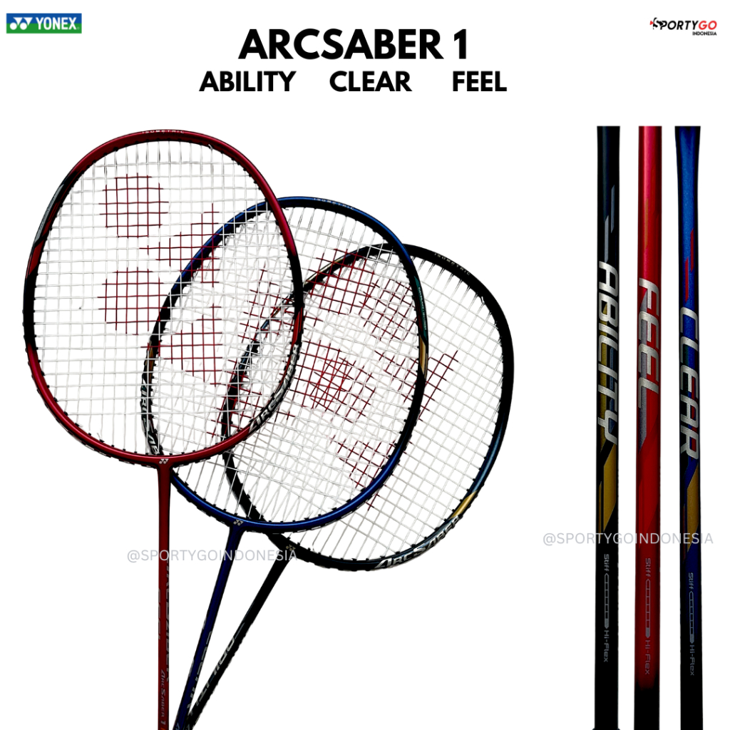 Jual Raket Badminton YONEX ARC SABER 1 Original | ARCSABER 1 CLEAR ...