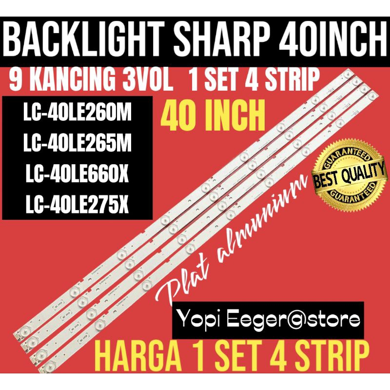 Jual BACKLIGHT TV LCD LED SHARP 40 INCH LC-40LE265M -LC-40LE260M- LC ...