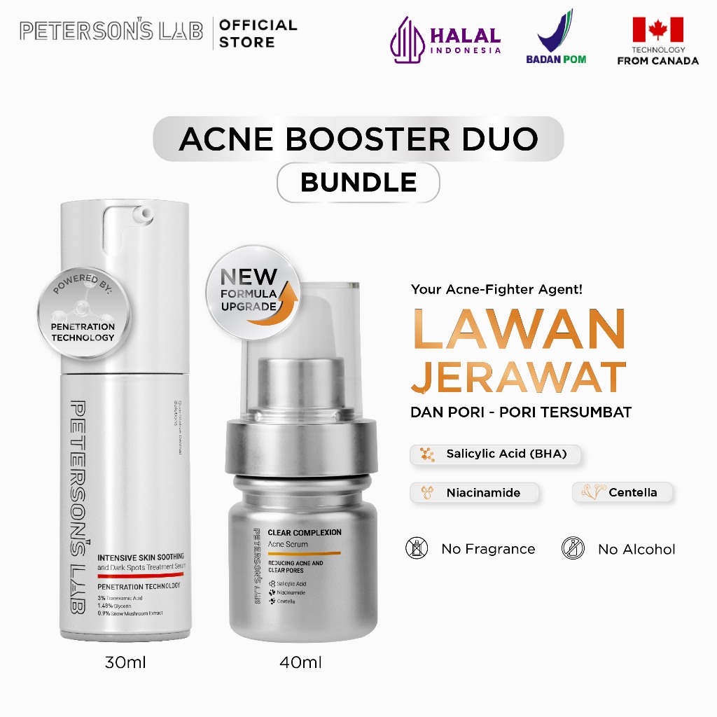 Jual Peterson's Lab Acne Clear Booster Duo AntiAcne Scar treatment