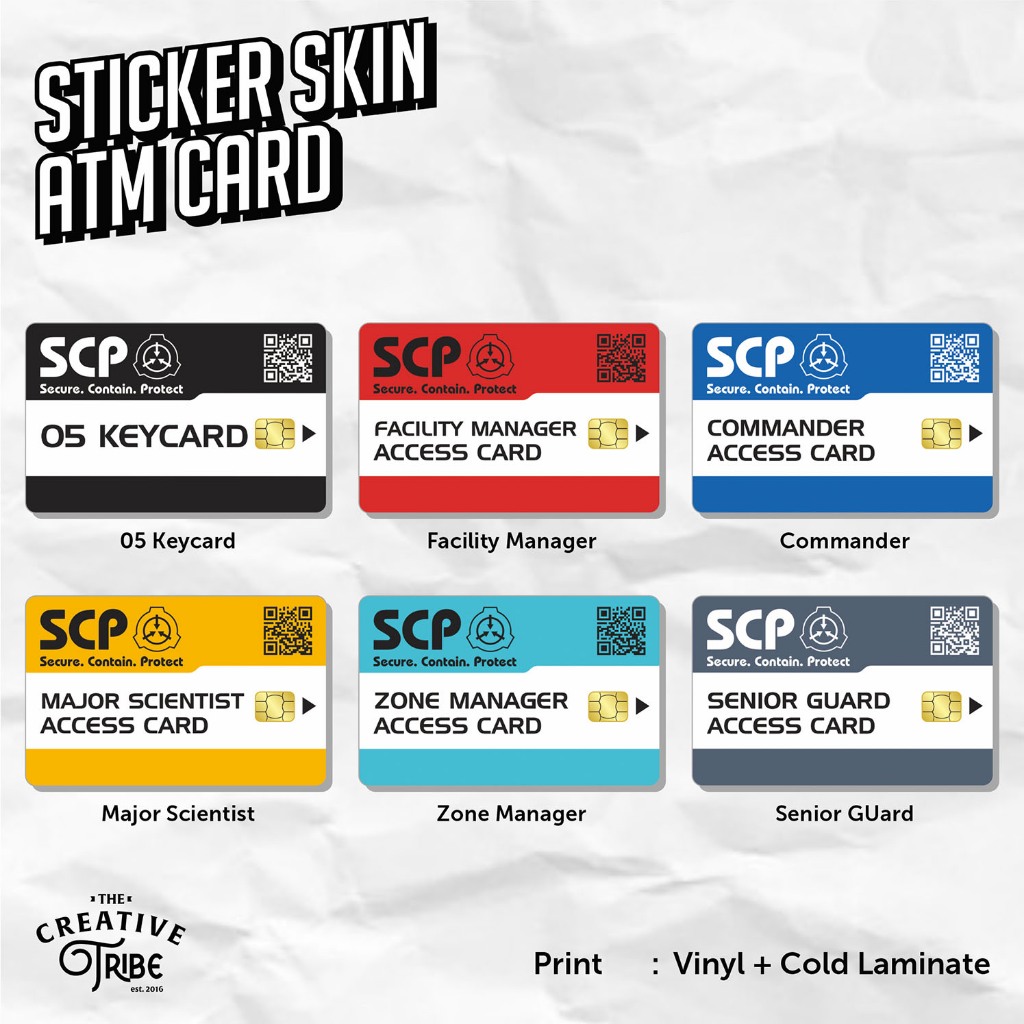 Jual SCP Access - Sticker Skin Card - Vinyl ATM Debit Credit Etoll ...