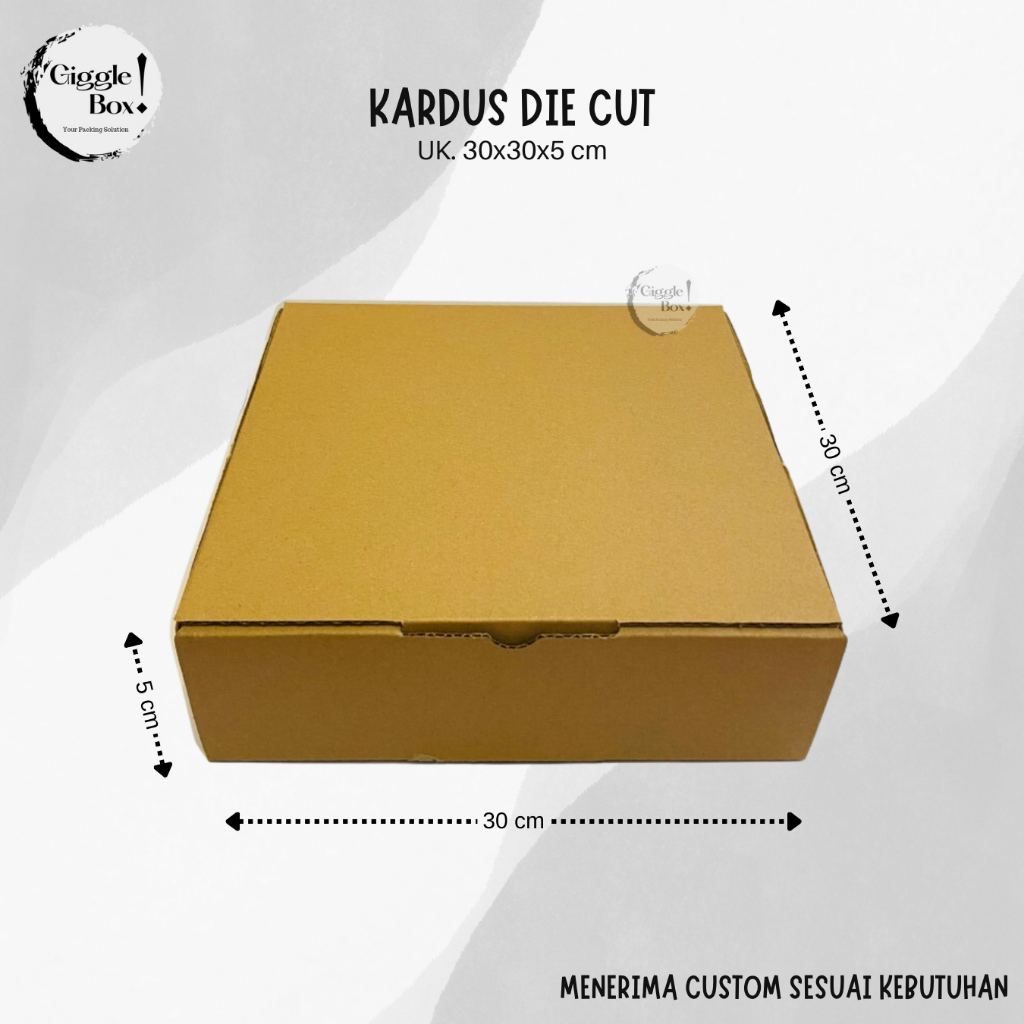Jual Kardus Die Cut baru uk. 30x30x5 cm | Shopee Indonesia