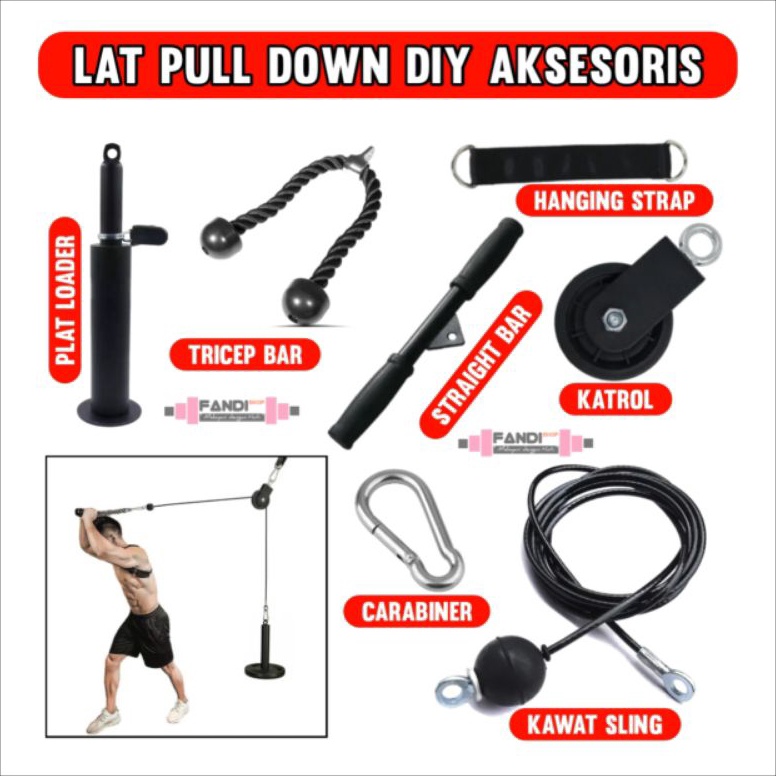 Jual ART Y5A Sparepart Alat Fitness DIY Rakitan Kawat Sling Katrol Gym ...