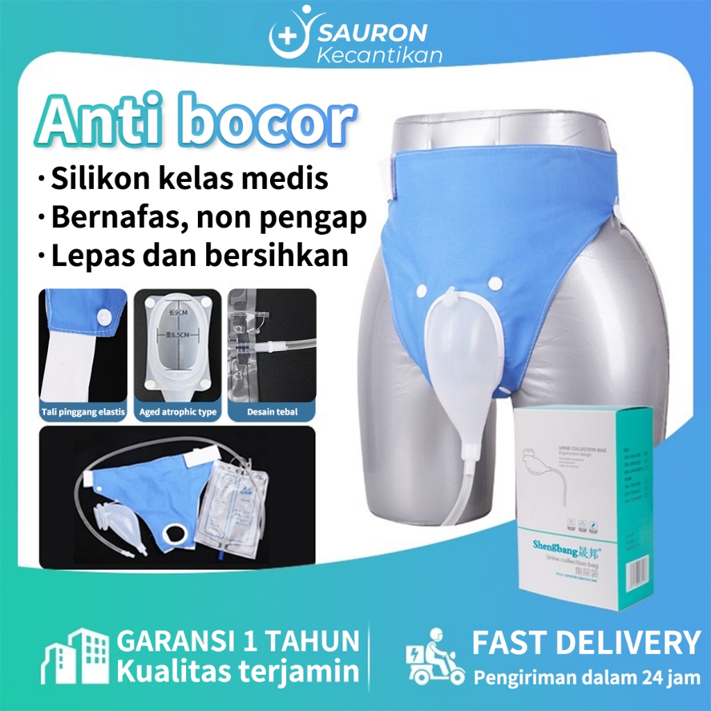 Jual COD Sauron Urine bag urin bag 1000ml kantung urin kolektor toilet ...