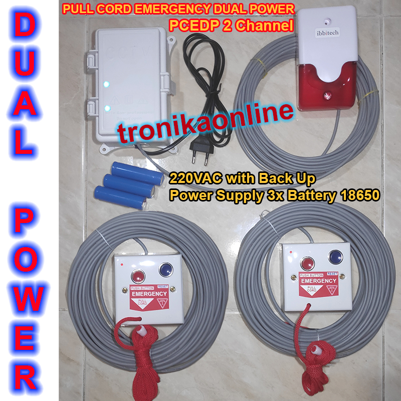 Jual Pull Cord EMERGENCY Panic Button Disabled Toilet Alarm DUAL POWER