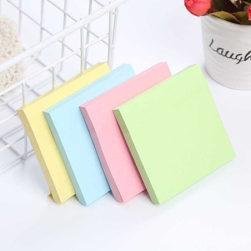 Jual Sticky Notes Polos 76x76MM 100lembar Kertas Catatan Kecil Mini ...