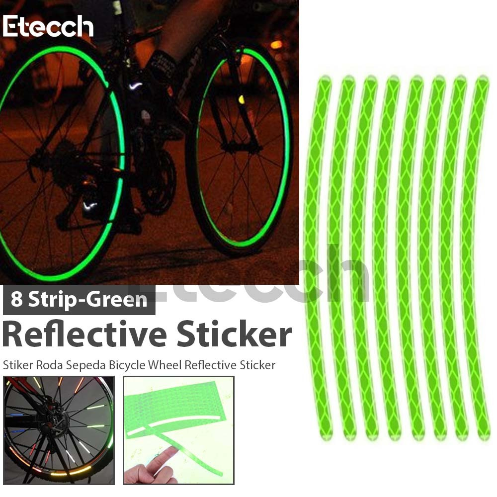 Jual Stiker Roda Sepeda Bicycle Wheel Reflective Sticker 8 Strip ...