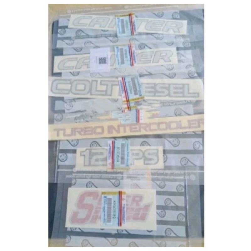 Jual sticker super speed stiker super sped canter turbo 6buah original ...