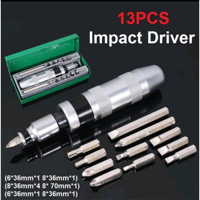 Jual Obeng Ketok Set Impact Driver Set Heavy Duty Obeng Ketok Putar Set ...
