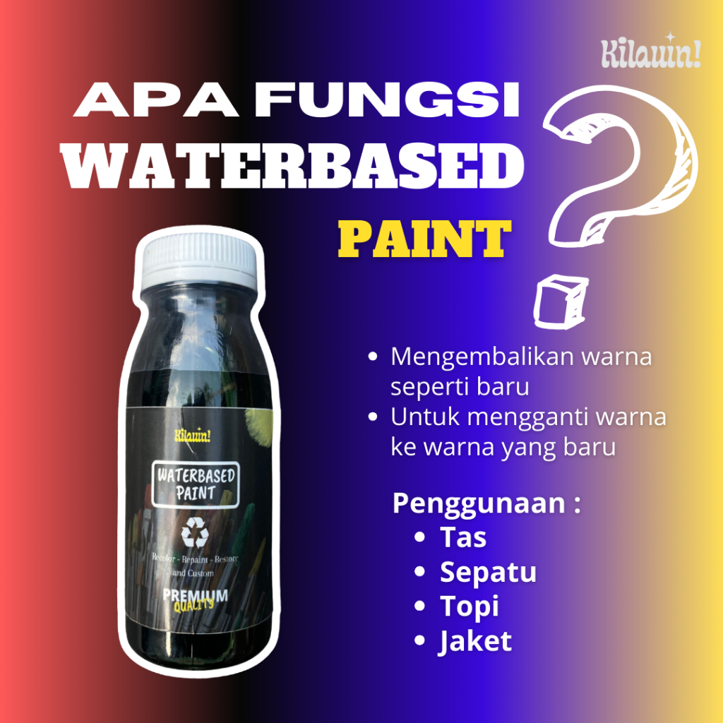 Jual Cat Sepatu/Topi/Tas I Kilauin - Waterbased Paint dan Cat Repaint ...