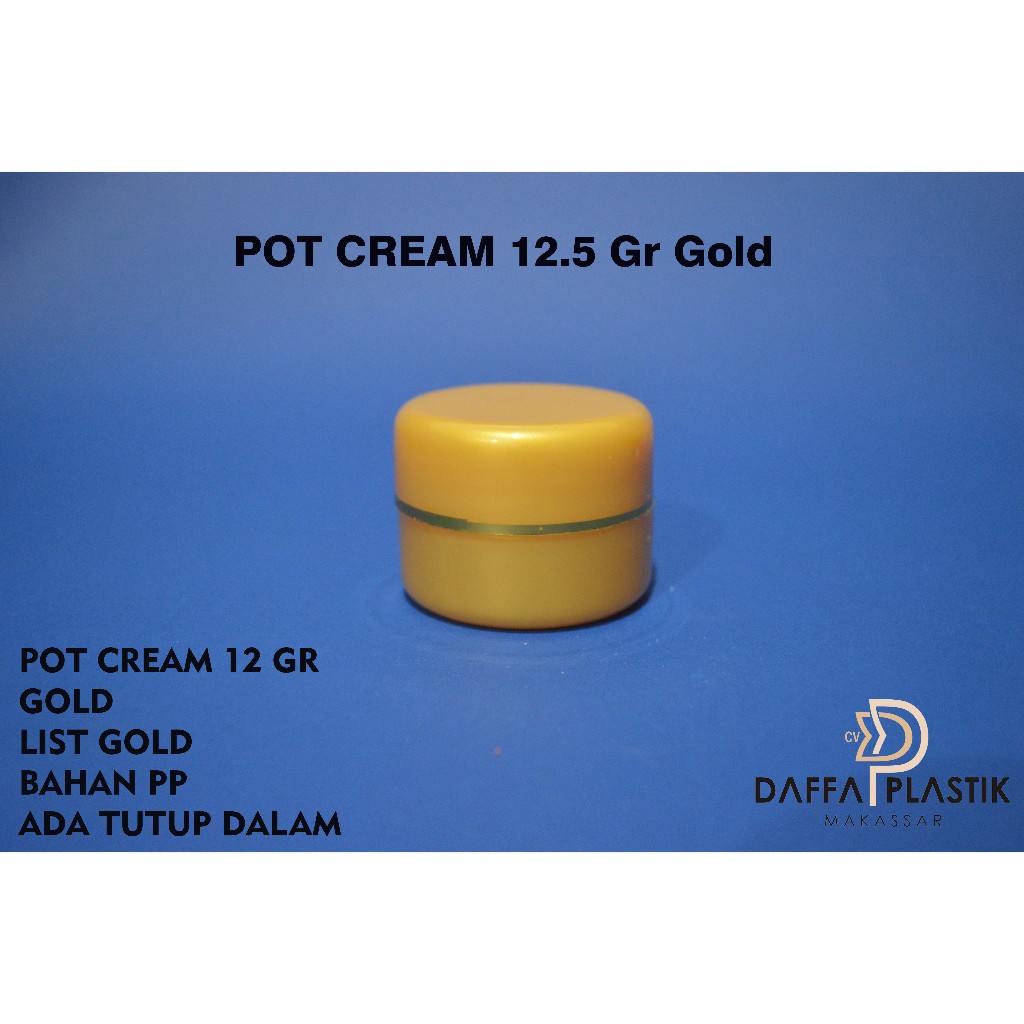 Jual Pot Cream 12,5gr / 12,5 gr Gold PP (Kemasan 25 Pcs Harga @ Rp 1800 ...