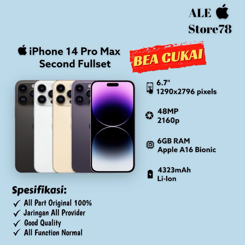 Harga Cukai Iphone 14 Pro Max