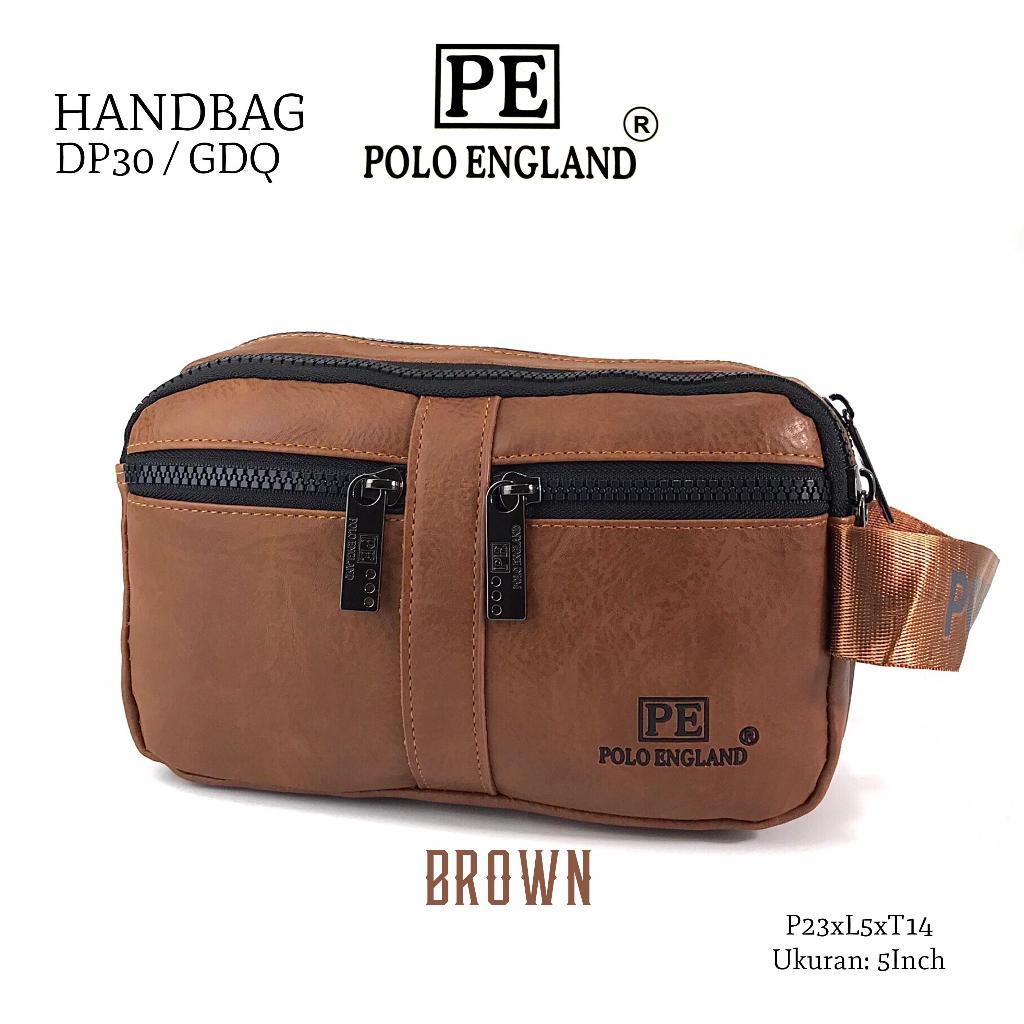 POLO ENGLAND TAS TANGAN HANDBAG PRIA CLUTCH BAG BAHAN KULIT DP30