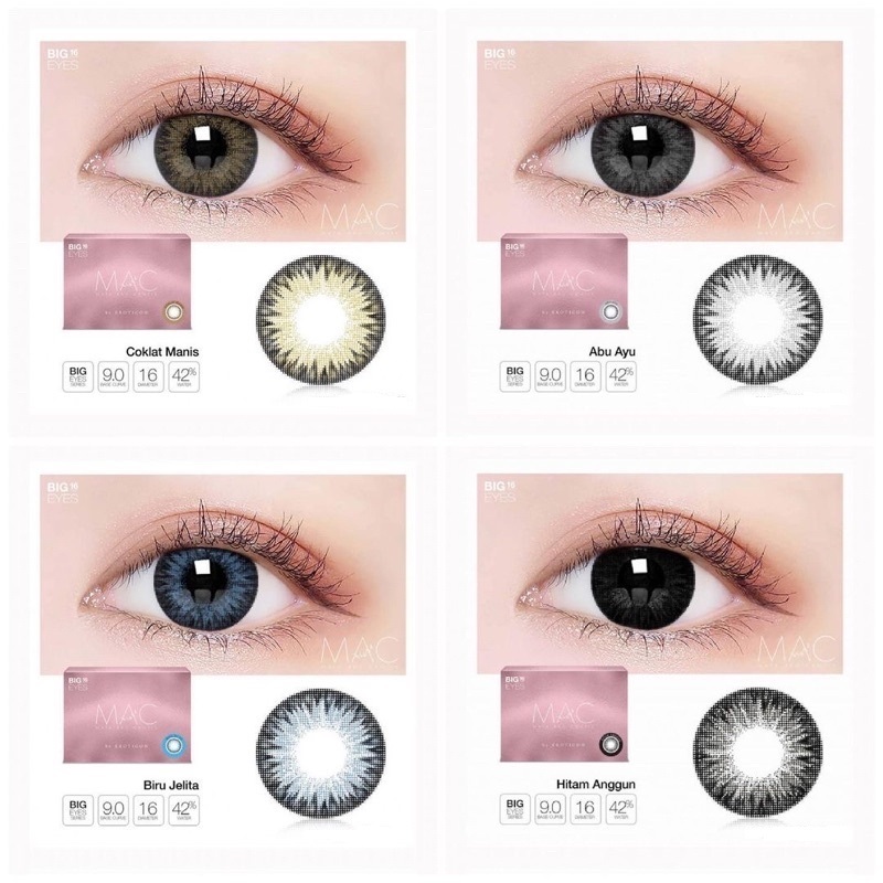 Jual [ NORMAL ALL ] SOFTLENS MAC COLOR 16MM | Shopee Indonesia