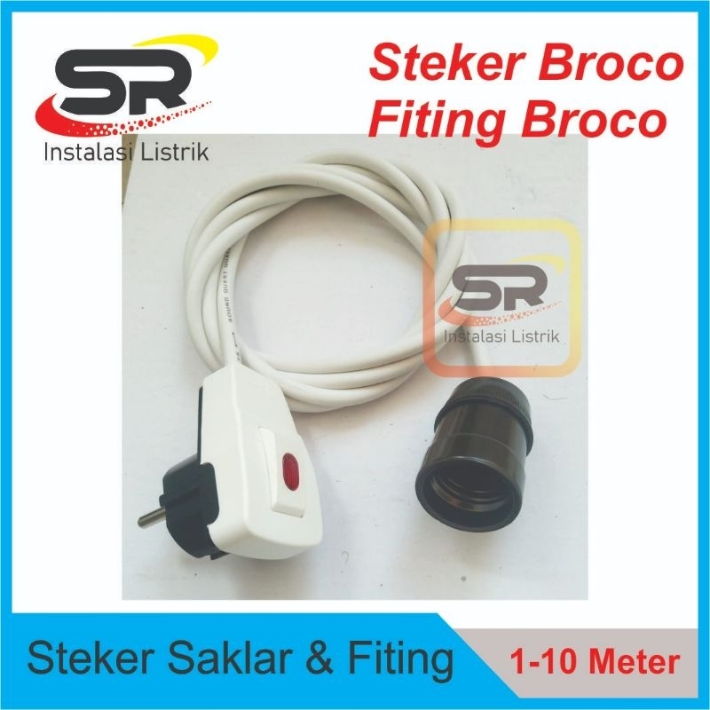 Jual Steker Saklar on off colokan fitting Broco Original SNI | Shopee ...