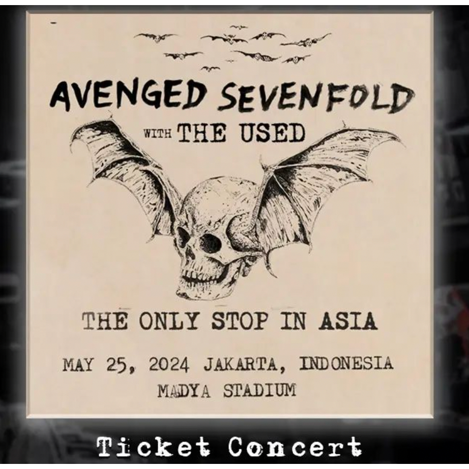 Jual Tiket Konser Avenged Sevenfold Jakarta 2024 CAT 3B Handover