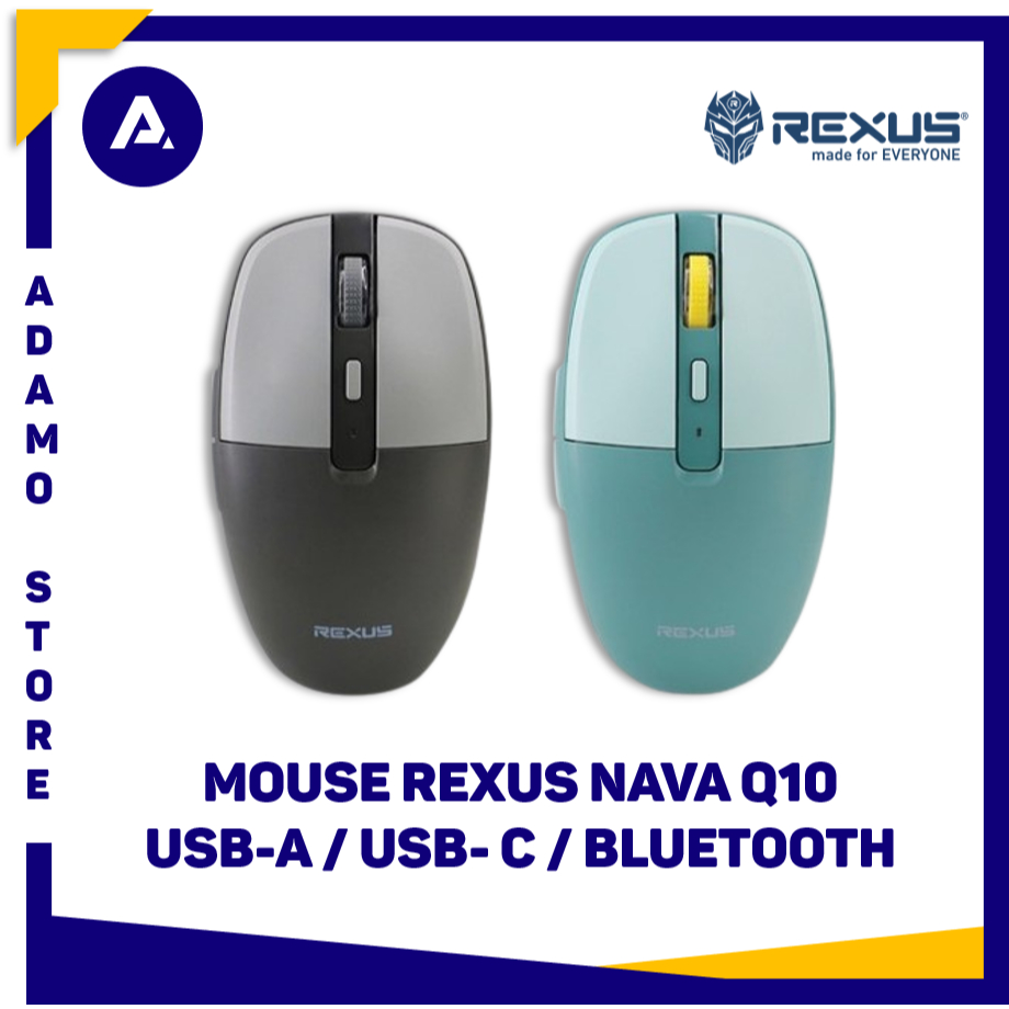 Jual Mouse Gaming Rexus Wireless Bluetooth NAVA Q10 Rechargeable Mouse ...