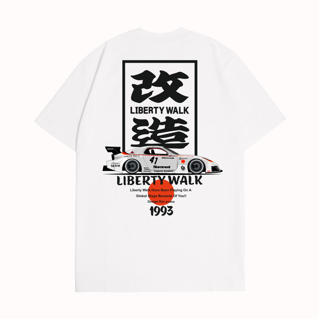 Jual KARIMAKE Kaos Baju JDM LIBERTY WALK SLAMMED MAZDA RX-7 RX7 LBWK ...