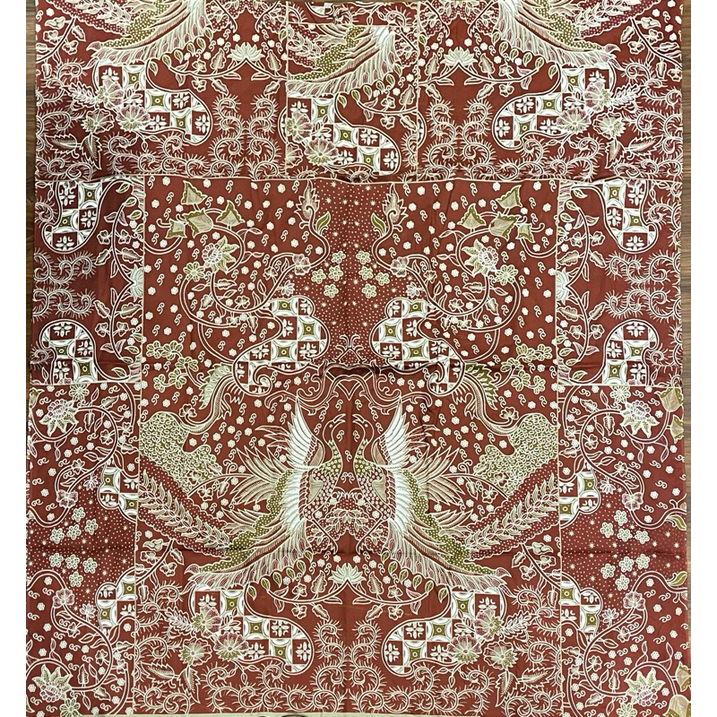 Jual Kain Batik MERAH MAROON MERAH CABE POLA KEMEJA Handprint | Shopee ...