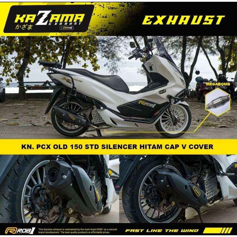 Jual Knalpot Rob1 Kazama STD Racing Silincer Hitam Nmax Aerox Pcx ADV ...