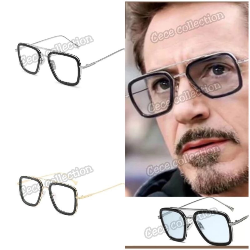 Jual kacamata BERYBARTON Tony Stark iron man Spiderman Edith Frame ...