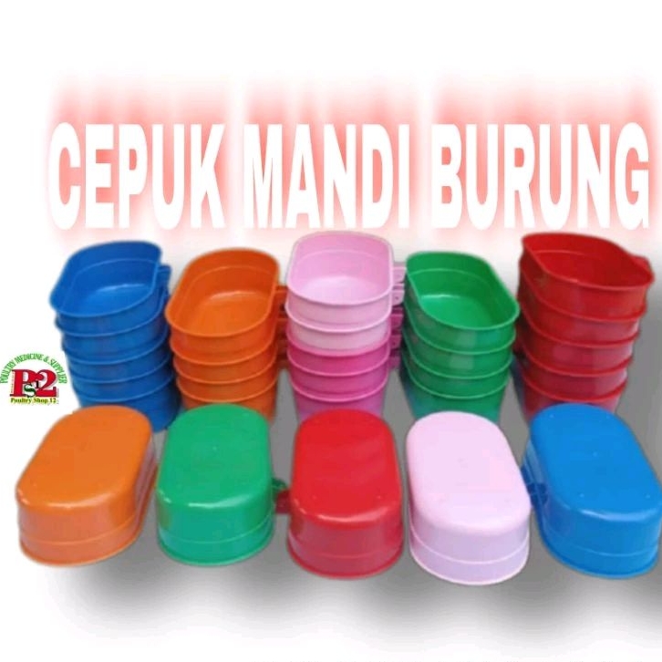 Jual cepuk mangkok plastik mandi burung Tmo 2 Oval bahan elastis dan ...