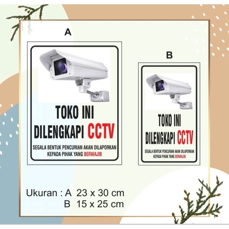 Jual STICKER VINYL CCTV TOKO/KANTOR/GUDANG DLL. | Shopee Indonesia