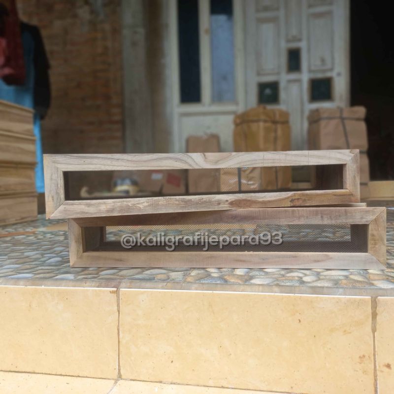 Jual Roster Kayu Jati Minimalis 90 x 11 cm, Lis Dobel | Shopee Indonesia