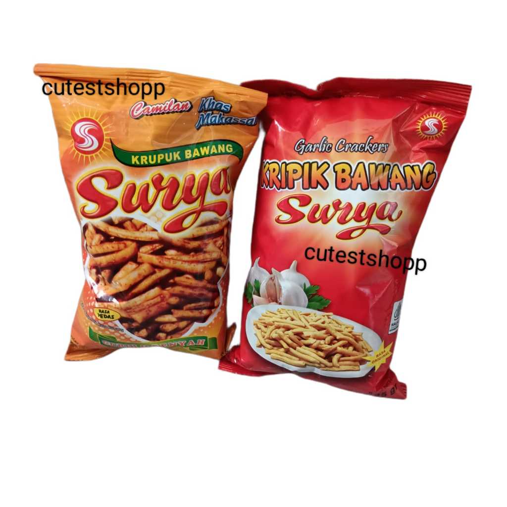 Jual Kerupuk Bawang Surya/Krupuk Bawang Surya 225gr Khas Makassar ...