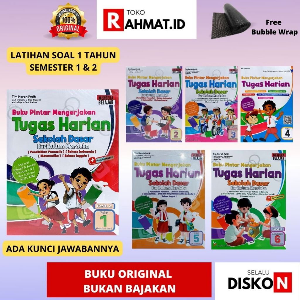 Jual Latihan Soal Buku Pintar Mengerjakan Tugas Harian Sd Mi Kelas 1 2