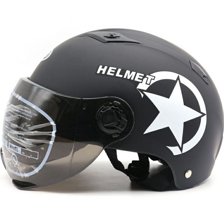 Jual Kode H72j Zoro Helm Sepeda Skuter Motor Elektrik Half Face Black