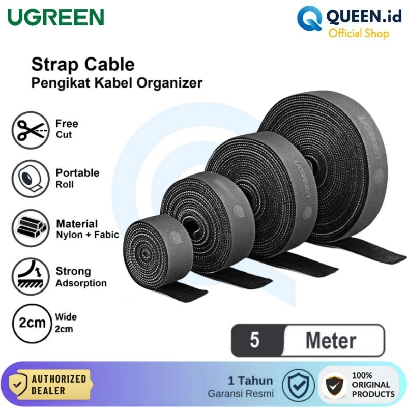 Jual UGREEN Velcro Strap Perekat Kabel Pengikat Ties Cable 5M Organizer