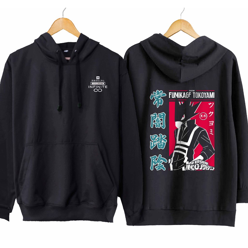 Jual Jaket hoodie jumper infinite anime FUMIKAGE TOKOYAMI MY HERO ACADEMIA material cotton fleece Shopee Indonesia