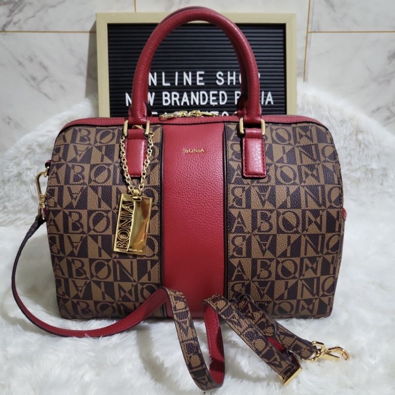 Jual tas bonia original speedy monogram lis merah sz L