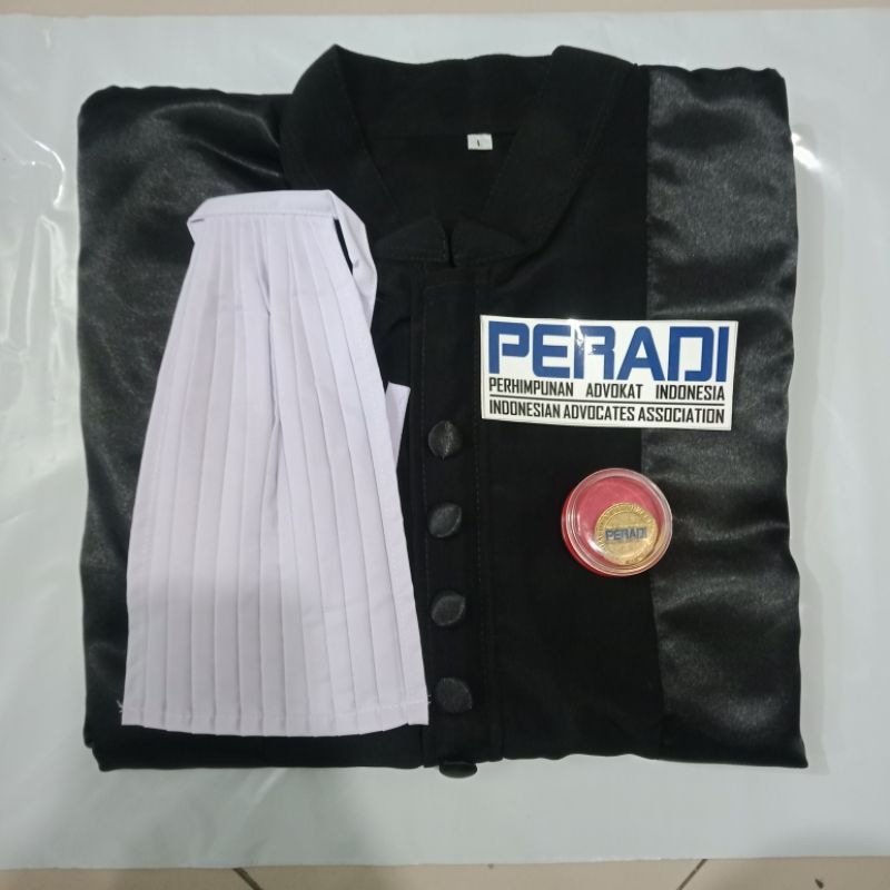 Jual Toga advokat pengacara jaksa bahan twist krah sanghai+pin peradi ...