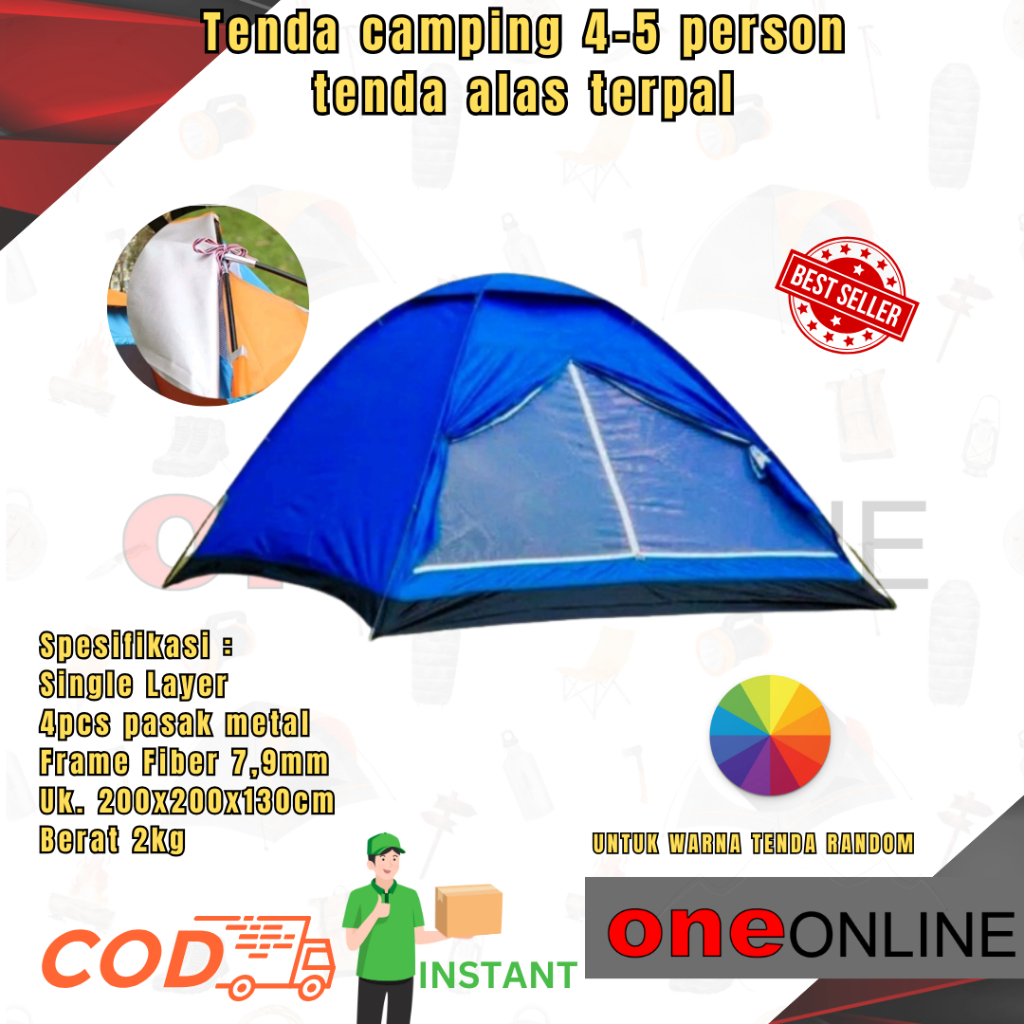 Jual Tenda camping 4-5 person - tenda 6-7 orang kemping outdoor - tenda