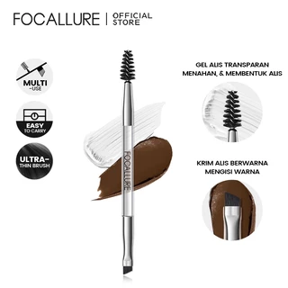 FOCALLURE 2-IN-1 Eyebrow Brush Multi-use Makeup Eye Brow Brushes Makeup Tool 1PCS