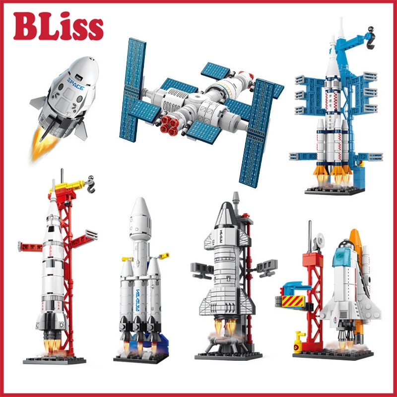 Jual BLiss Mini Roket Space Mainan Balok Blok Susun Nano Building Brick ...