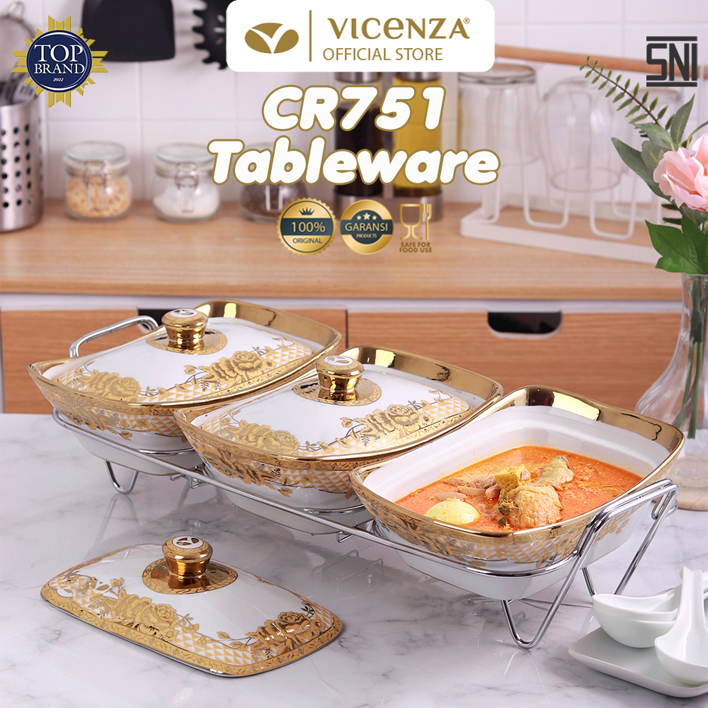 Vicenza Casserole With Rack - Wadah Saji Makanan Snack CR751