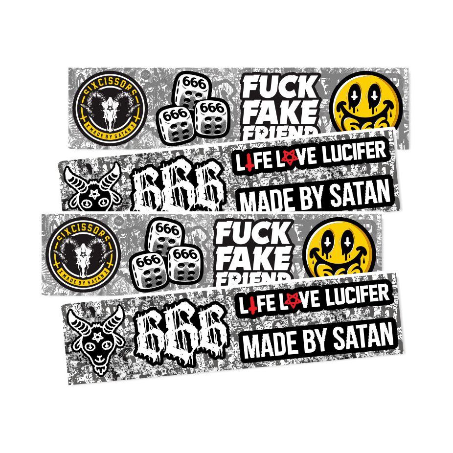 Jual Sticker Pack Setiker Original Satanic 666 Musik Metal Unisex Pria ...