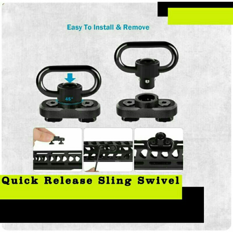 Jual swiivel tactical - sling tactical - sling swivel quick realese ...