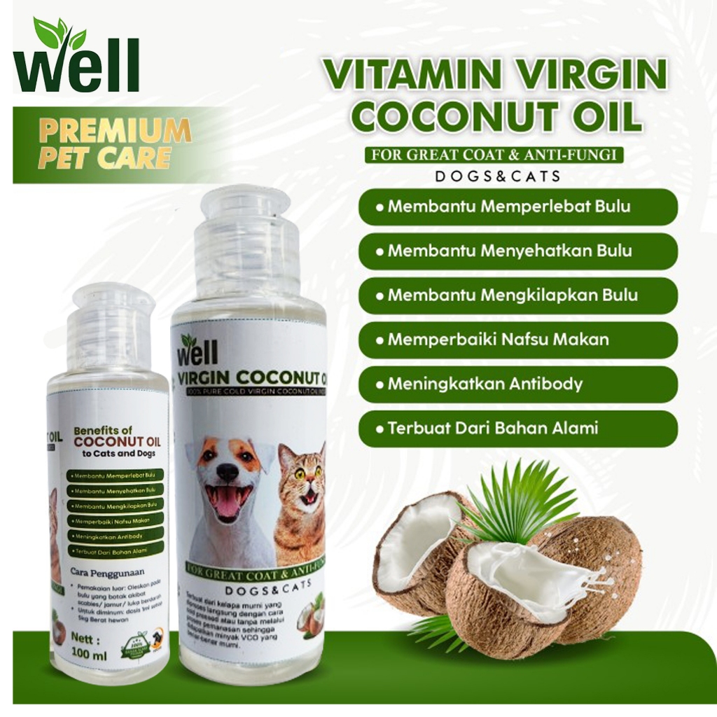 Jual Minyak VCO Kucing Anjing Virgin Coconut Oil Well Obat Jamur ...