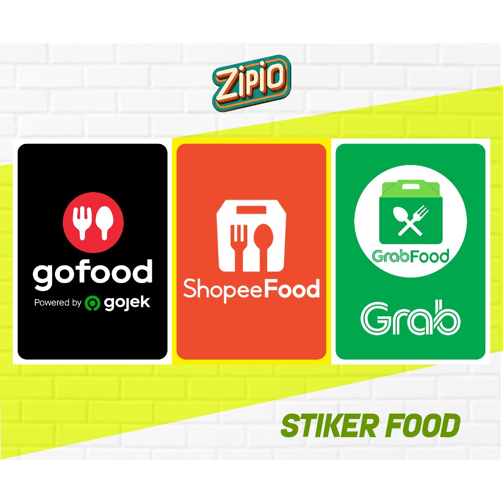 Jual Stiker Online Food | GO FOOD - GRAB FOOD - SHOPEE FOOD | Shopee ...