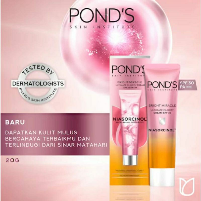 Jual PONDS BRIGHT MIRACLE ULTIMATE CLARITY CREAM SPF 30 PA+++ 20 GR ...